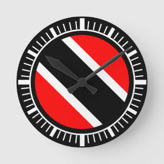 Trinidad and Tobago Flag Round Clock