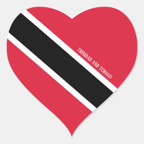 Trinidad and Tobago Flag Splendid Patriotic Heart Sticker
