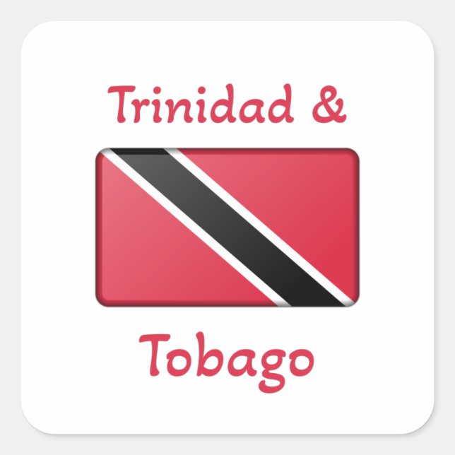 Trinidad and Tobago Flag Square Sticker (Front)