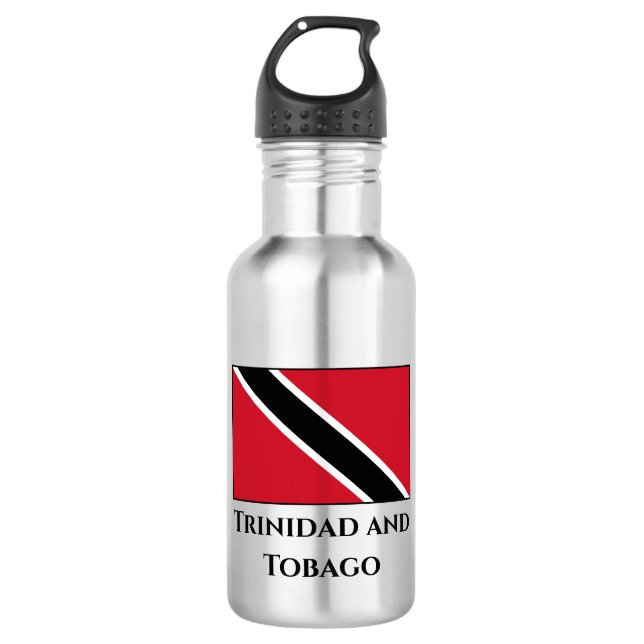 Trinidad and Tobago Flag Stainless Steel Water Bottle (Front)