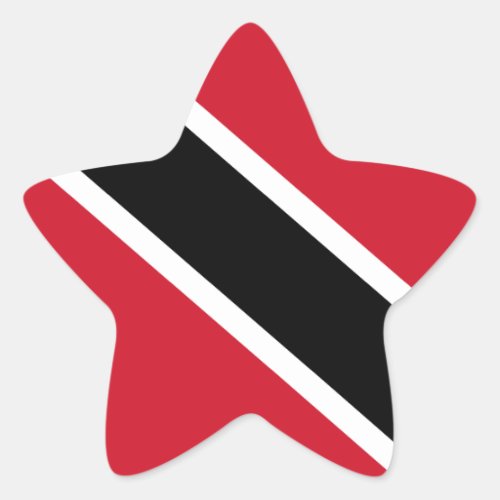 Trinidad and Tobago Flag Star Sticker