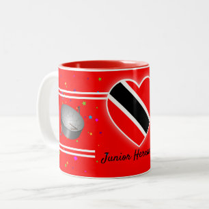 Trinidad and Tobago Flag & Steelpan (Your Name) Two-Tone Coffee Mug