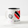 Trinidad and Tobago Flag & Steelpan (Your Name) Two-Tone Coffee Mug