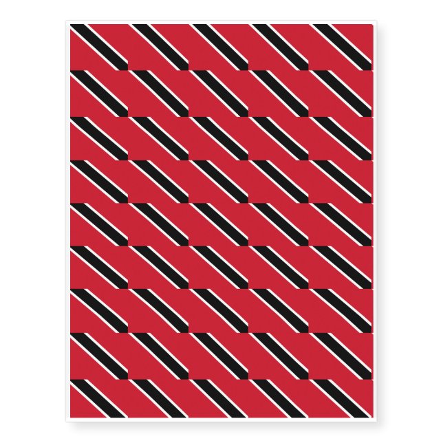 Trinidad and Tobago Flag Temporary Tattoos (Front)