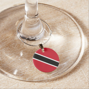 Trinidad and Tobago flag Wine Charm