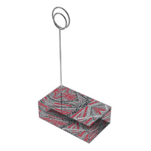 Trinidad and Tobago Flag Word Cloud Place Card Holder