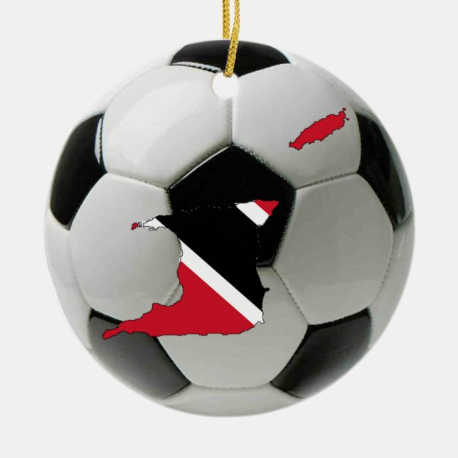 Trinidad and Tobago football soccer ornament (Front)