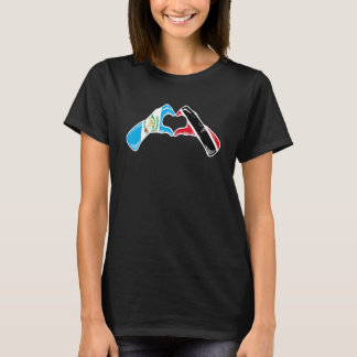 Trinidad And Tobago Guatemala Flag Heart Mix Herit T-Shirt