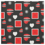 Trinidad and Tobago Heart Flag on Black Fabric