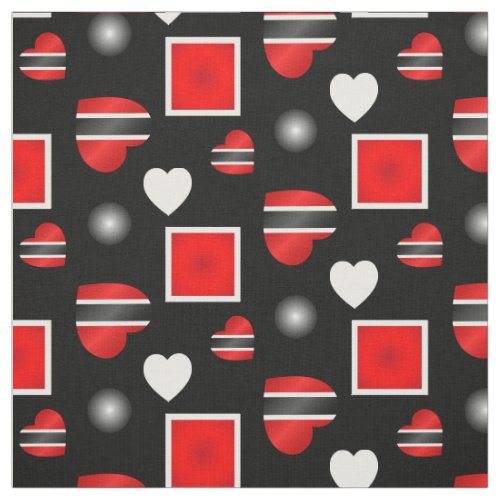 Trinidad and Tobago Heart Flag on Black Fabric
