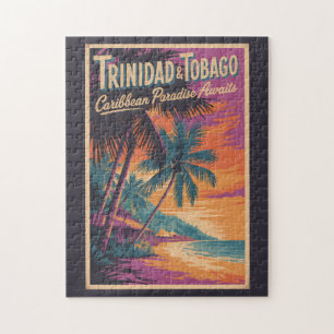 Trinidad and Tobago Landscape Illustration Travel Jigsaw Puzzle