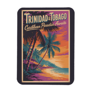 Trinidad and Tobago Landscape Illustration Travel Magnet