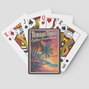 Trinidad and Tobago Landscape Illustration Travel Poker Cards