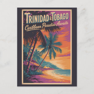 Trinidad and Tobago Landscape Illustration Travel Postcard