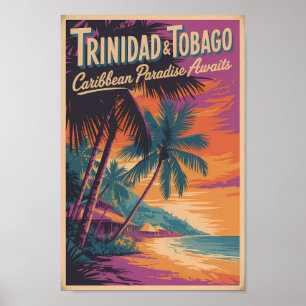 Trinidad and Tobago Landscape Illustration Travel  Poster