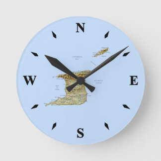 Trinidad and Tobago Map Clock