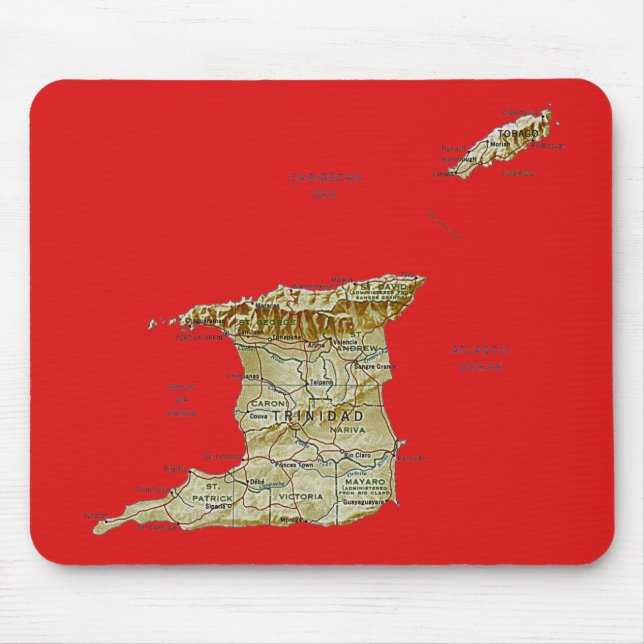 Trinidad and Tobago Map Mousepad (Front)