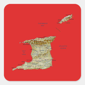 Trinidad and Tobago Map Sticker