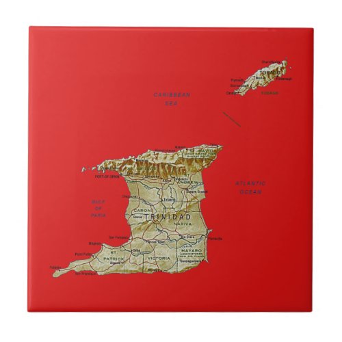 Trinidad and Tobago Map Tile