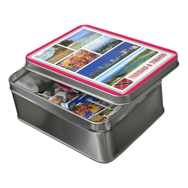 Trinidad and Tobago - Mosaic - Jigsaw Puzzle (Lid Open)