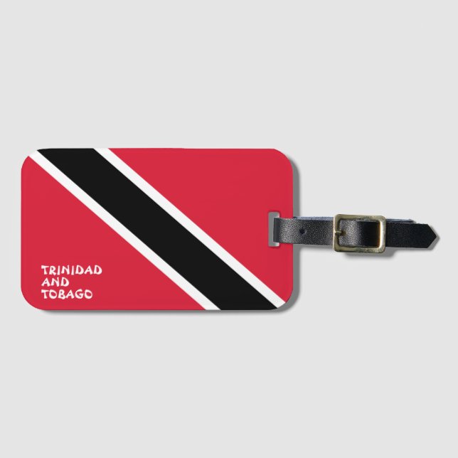 Trinidad and Tobago National Flag Patriotic Luggage Tag (Front Horizontal)