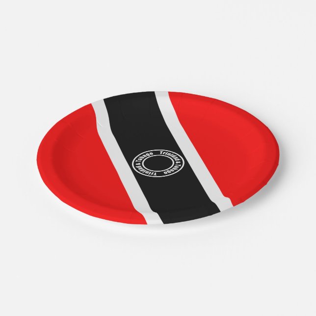 Trinidad and Tobago Paper Plates (Angled)