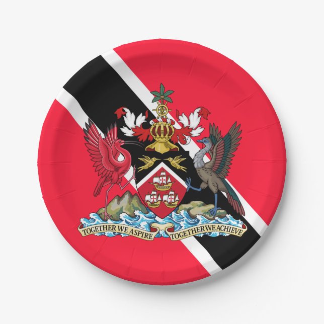 Trinidad and Tobago Paper Plates (Front)