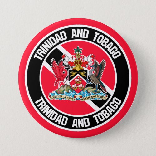Trinidad and Tobago Round Emblem Button