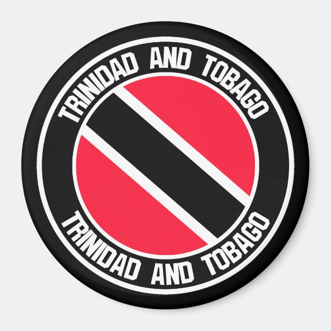 Trinidad and Tobago  Round Emblem Magnet (Front)