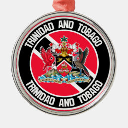 Trinidad and Tobago Round Emblem Metal Ornament