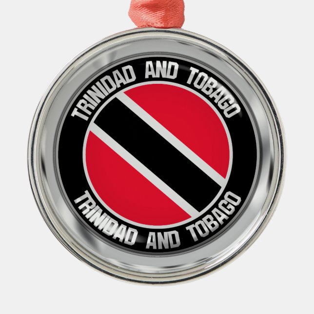 Trinidad and Tobago  Round Emblem Metal Ornament (Front)