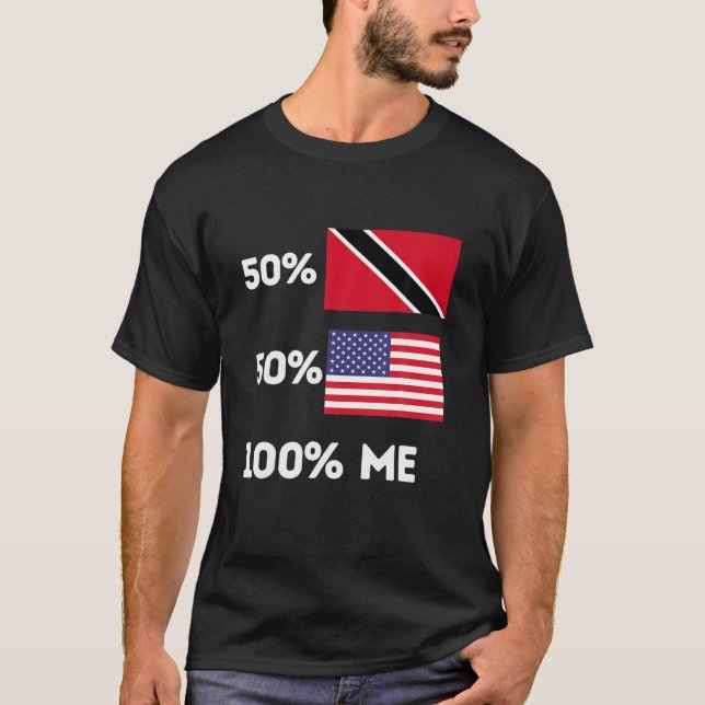 Trinidad And Tobago Trini Pride Flag Funny USA Roo T-Shirt (Front)