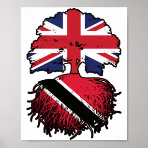 Trinidad and Tobago Trinidadian British UK Tree Poster