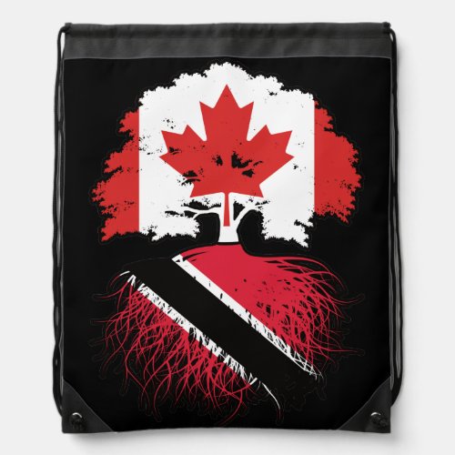 Trinidad and Tobago Trinidadian Canadian Canada Drawstring Bag