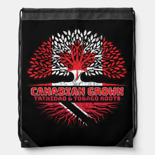 Trinidad and Tobago Trinidadian Canadian Canada Drawstring Bag