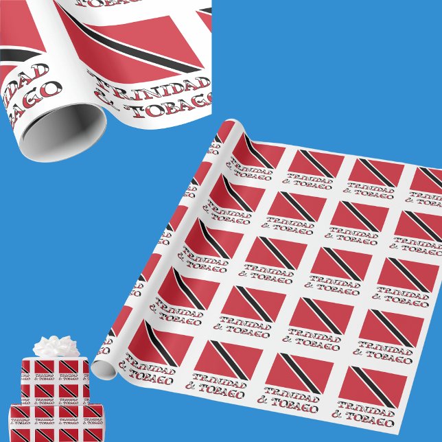 Trinidad and Tobago Trinidadian Tobagonian Flag Wrapping Paper (Creator Uploaded)