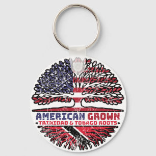 Trinidad and Tobago US American USA United States Keychain