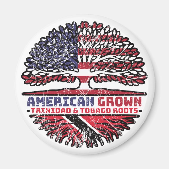 Trinidad and Tobago US American USA United States Magnet (Front)