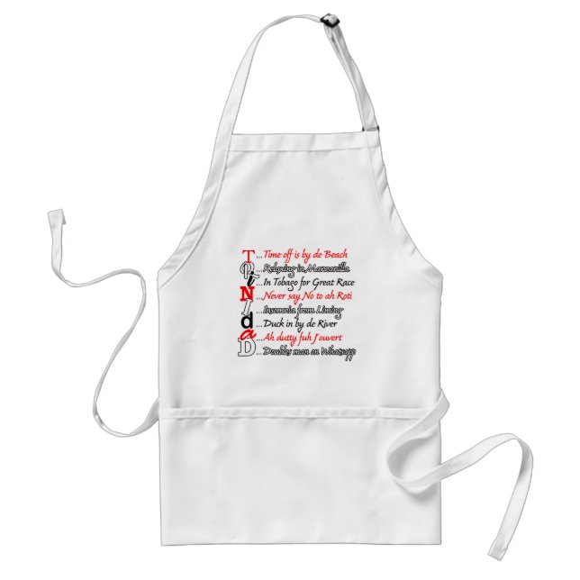 TRINIDAD Behaviour Trini Culture Adult Apron (Front)