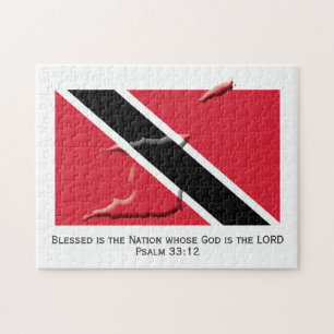 TRINIDAD Blessed Nation TRINIDADIAN FLAG Jigsaw Puzzle