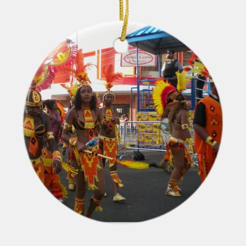 Trinidad Carnival Ceramic Ornament