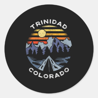Trinidad Colorado Mountains Vacation Camping Souve Classic Round Sticker