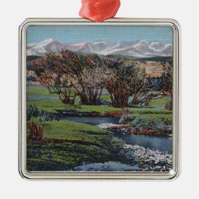 Trinidad, Colorado - Snowy Range & Valley View Metal Ornament (Front)