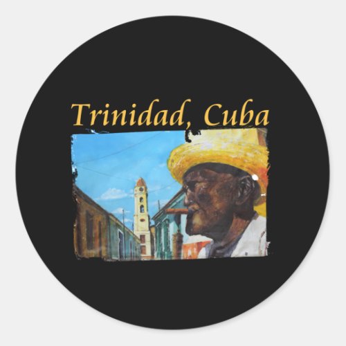 Trinidad Cuba _ Cuban Cigar Art Classic Round Sticker