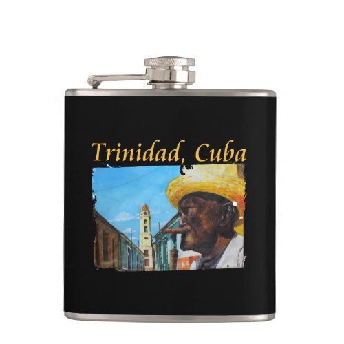 Trinidad Cuba _ Cuban Cigar Art Flask