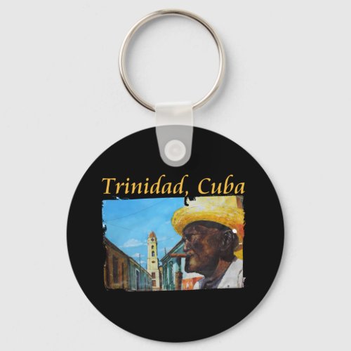 Trinidad Cuba _ Cuban Cigar Art Keychain