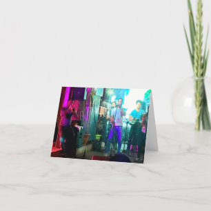 Trinidad Cuba jazz band Letterpress Thank You Card