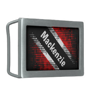 Trinidad Dot Pattern Flag Belt Buckle (Your Name)