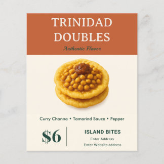 Trinidad Doubles Caribbean Food Business Elegant Flyer