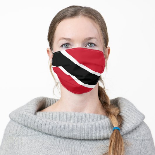 Trinidad Flag Cloth Face Mask (Worn)